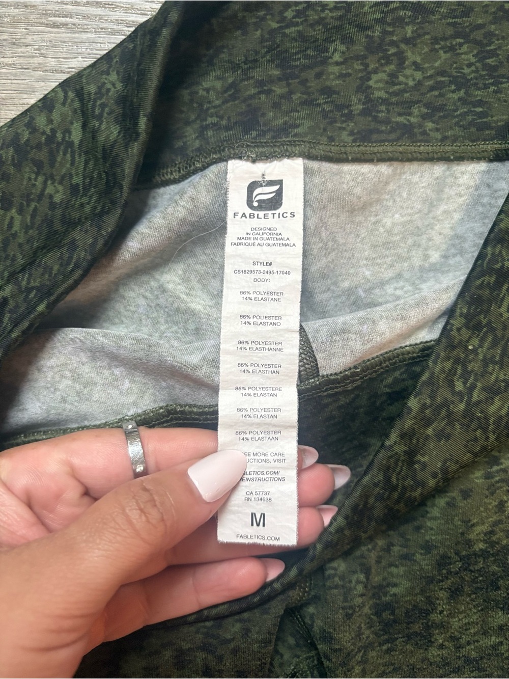 Fabletics Green Active Leggings - Picture 3 of 3